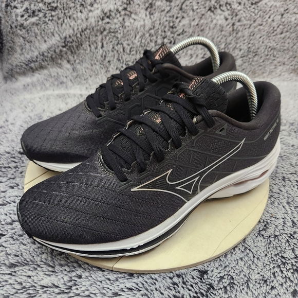 Mizuno Wave Inspire 18 Black Athletic Running Sneakers Shoes Women's Size 9.5 - Picture 4 of 9
